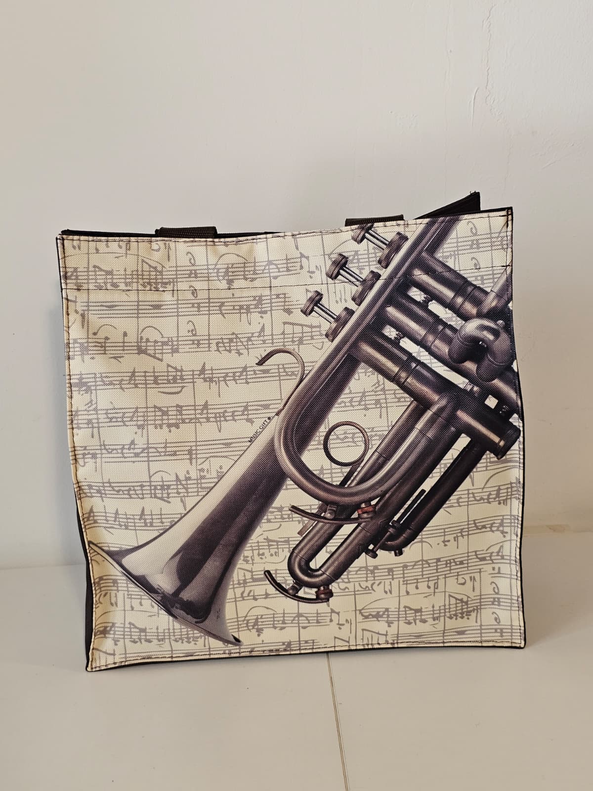 Shopper Tromba - fronte con stampa tromba su spartito musicale