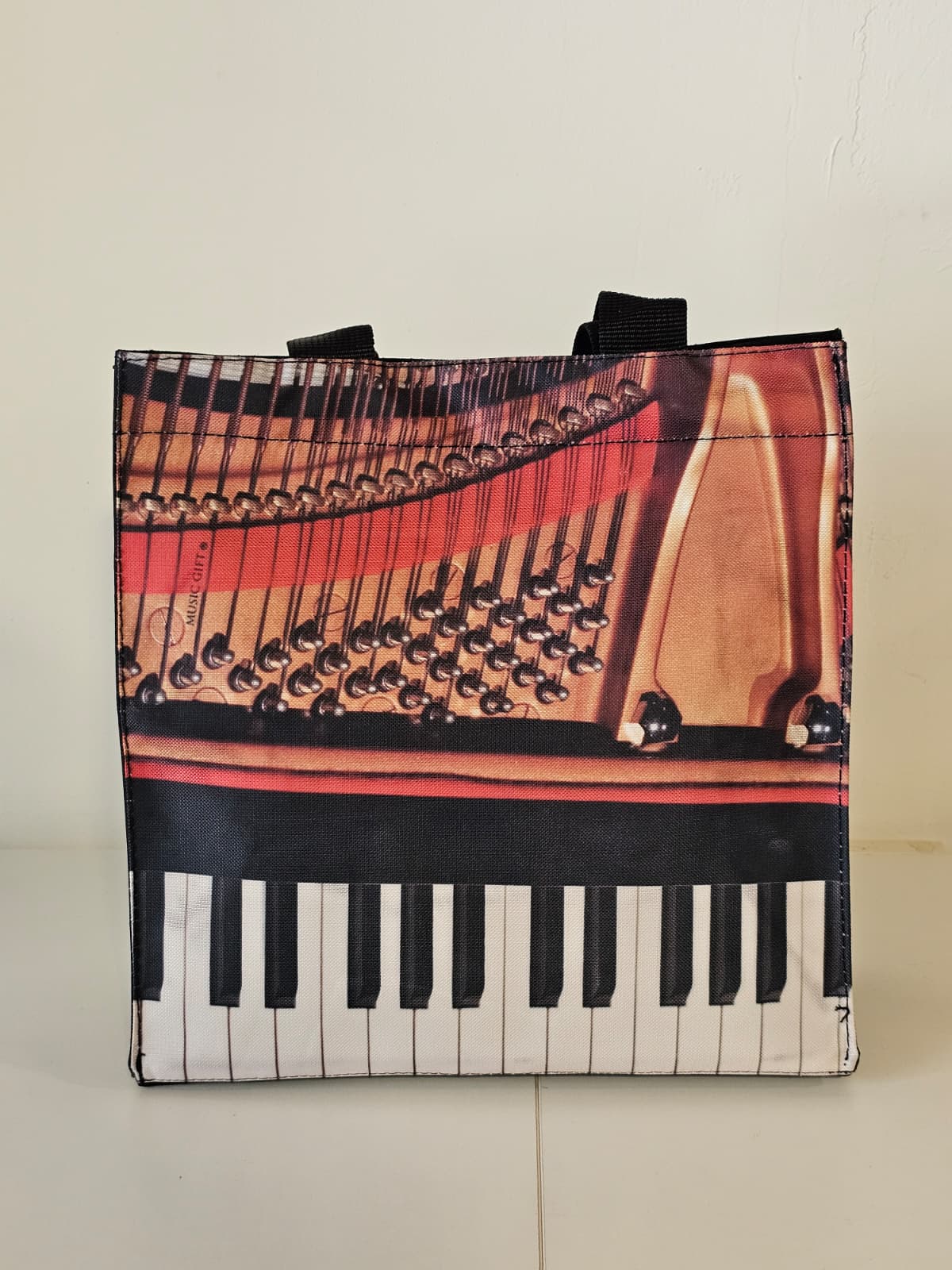 Shopper Pianoforte - fronte con stampa interno pianoforte a coda e tasti