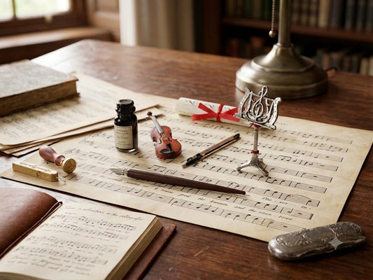 Set penna stilografica musicale da 6 pezzi nella confezione